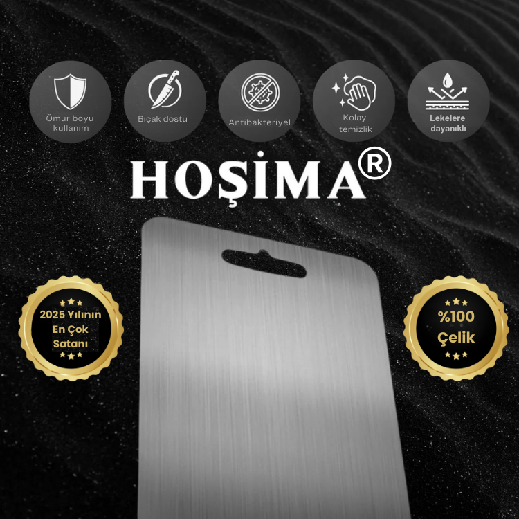 HOŞİMA® Paslanmaz Çelik Kesme Tahtası